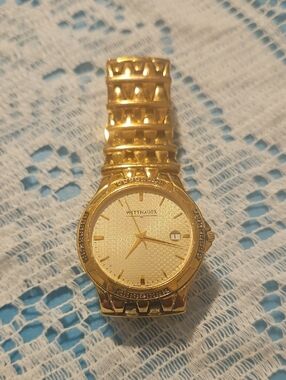 Wittnauer Stainless Steel Gold-Tone Water Resistant Men's Dress Watch